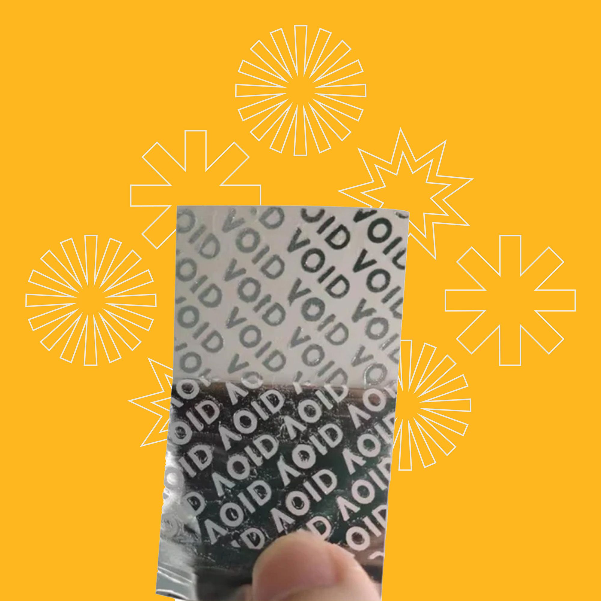 Etiquetas seguridad en rollo